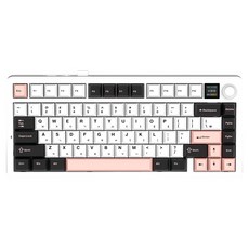 AULA 유무선 독거미 LCD 기계식 텐키리스 키보드 LEOBOG, 올리비아화이트, F75Max, 세이야축