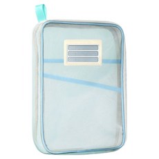 M.CRUEL A4 筆記本拉鍊收納袋, 1個, 藍色