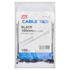 케이디와이 케이블타이 소포장, 100개, 흑