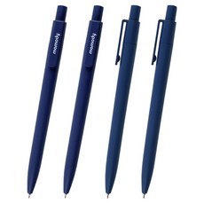 Momodi 超低黏度按壓式Moment原子筆 0.38mm, 深海軍藍, 4個