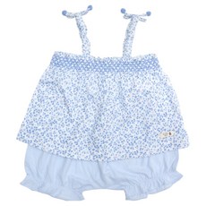 ORGANICMOM 女童透氣蝴蝶結吊帶內衣上衣 + 下褲套裝 MDM5EE05