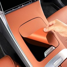 카에버 벤츠 호환 콘솔 커버 하이그로시 먼지 방지 패드, 통카 브라운, 벤츠 GLC 2023년~2025년