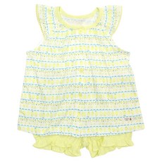 오가닉맘 여아용 통기성 레모니 민소내의 상의 + 하의 세트 MDM5EE16