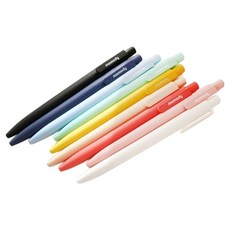 Momodi 超低黏度按壓式Moment原子筆 0.38mm, 混合色, 9個