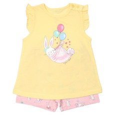 오가닉맘 여아용 통기성 토토야 민소내의 상의 + 하의 세트 MFM5EE14