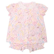 ORGANICMOM 女童透氣網眼短袖內衣上衣+下身套裝 MEM4EE17