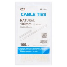 케이디와이 케이블타이 소포장, 100개, 백