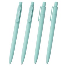 모모디 초저점도 노크식 모먼트 볼펜 0.38mm, 다빈치 민트, 4개