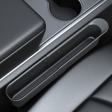 Caever 優質可調節長度側邊置物袋 車用縫隙收納盒 適用所有車型, 黑色, 1個