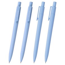 Momodi 超低黏度按壓式Moment原子筆 0.38mm, 靛藍色, 4個