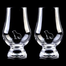 글렌캐런 베어 에디션 곰 각인 글래스 양주잔, 2개