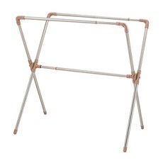 ikloo 宜酷屋 不銹鋼X型雙桿伸縮曬衣架, 不鏽鋼色