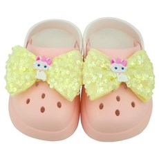 Coco Brain 女童亮片檸檬蝴蝶結水陸兩用涼鞋