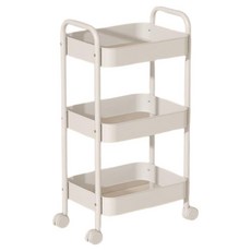 Onetique 移動式雙把手推車, 白色, 3層