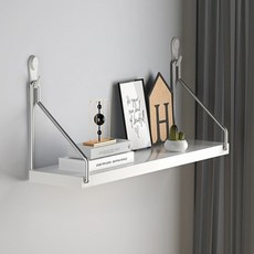 Jeniel 多用途免鑽孔裝飾壁掛層架 2入, 白色, 1層