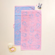 奶油現代屋奶油商店動物方城市朱迪洗臉毛巾, 2個, 粉紅薄荷