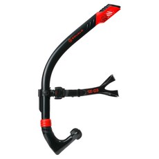 Squalo 中央呼吸管 SE-03, 黑色 + 紅色