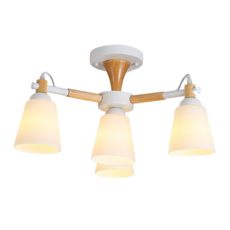 Honey Comb 半吸頂三燈 簡約時尚 居家照明, 原木