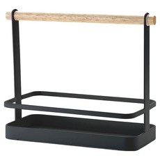 極簡鐵製多功能調味架, 1個, 黑色