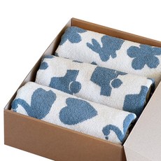 FRAMBOISE KODEUL 竹纖維高磅數毛巾 210g x 3款 + 包裝盒禮盒組, 1套, Momo, Romi, Shuni(毛巾)