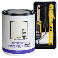 노루페인트 실내 벽면용 페인트 1L + 페인트 도구 세트, 아이보리(페인트), 1세트