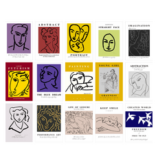 The Yeppeun 感性室內裝飾海報卡 馬諦斯 15件組, 混合色, 1套