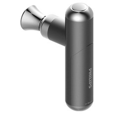 필립스 휴대용 BLDC 초경량 미니 마사지건 + 헤드 4종 세트 PPM7318, 그레이