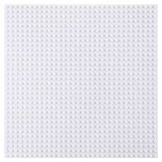 I'CLE 兒童用相容積木遊戲底板 50x50格, 白色, 1個