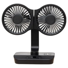 신일 투헤드 BLDC 무선 탁상용 선풍기, SIF-D444B, 블랙