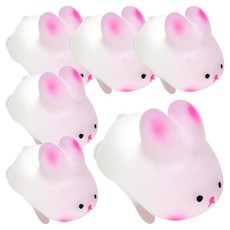 빛에 노출되면 색이 변하는 쫀득한 변색 토끼 주물럭 말랑이, 6개