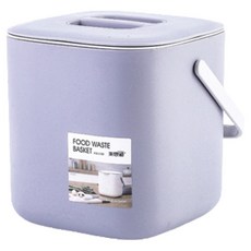 음식물 분리형 쓰레기통 3L, 연보라, 1개