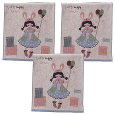북유럽풍 주방 키친 핸드타올, 풍선소녀, 3개