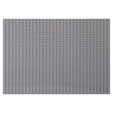 I'CLE 兒童用相容積木遊戲底板 64x32格, 1個, 灰色