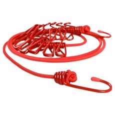 라움앤홈 컬러 집게 빨래줄, 로즈레드, 1개