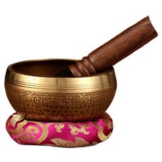 Dimis 西藏療癒頌缽 六字真言佛音碗 口徑12cm, 1個, 混色