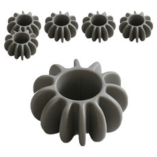 Alldaycode 滾筒防皺防纏繞矽膠洗衣球, 6個, 灰色