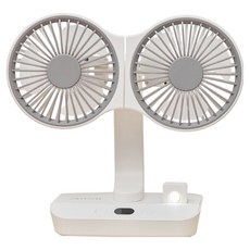 신일 투헤드 BLDC 무선 탁상용 선풍기, SIF-D444W, 화이트