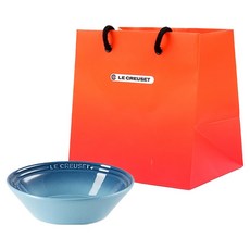 LE CREUSET NEO 淺盤 16cm + 購物袋, 海洋藍, 1個, 盤子 + 購物袋