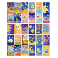 Leovince 感性室內裝飾明信片卡 王子 30款套組, 混色, 1套