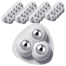 Sloand 黏貼式旋轉三角滾珠輪 3.7 x 3.7 cm, 白色, 20個