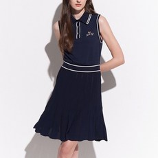 GARMENT GOLF 女款針織A字百褶無袖連身裙 + 安全褲套組 GFKPD256