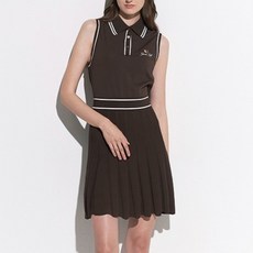 女款針織A字百褶無袖連身裙+內搭褲套裝 GFKPD256