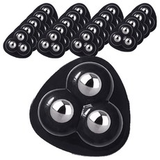 Slo& 黏貼式旋轉三角滾輪 3.7 x 3.7 cm, 黑色, 20個