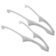 노뉴 캠핑주방 스테인리스 304 라운드형 집게, 실버, 2개