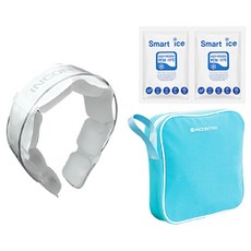 INCONTRO 智慧冰感22度寬版頸帶 + 冰袋 + 增效包2件組, 1套, 白色