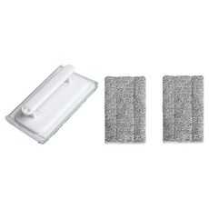 모나코올리브 핸드맙 베란다 창문 창틀 청소솔 + 청소포 2p 세트, 화이트, 1세트