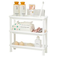 올이즈유 수납 멀티 직사각 선반 3단, 화이트, 1개