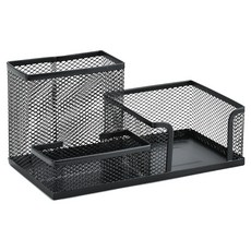 르아방 스텐 다용도 사무용품 수납정리함 연필꽂이, 블랙, 1개