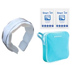 INCONTRO 智慧冰感22度寬版頸帶 + 冰袋 + 增效包2件組, 1套, 天藍色
