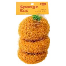 Modern House 泡沫豐富手工編織菜瓜布 橘子, 1入, 3個